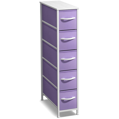 Sorbus 4-Drawer Narrow Dresser for Bedroom (Black/Charcoal)