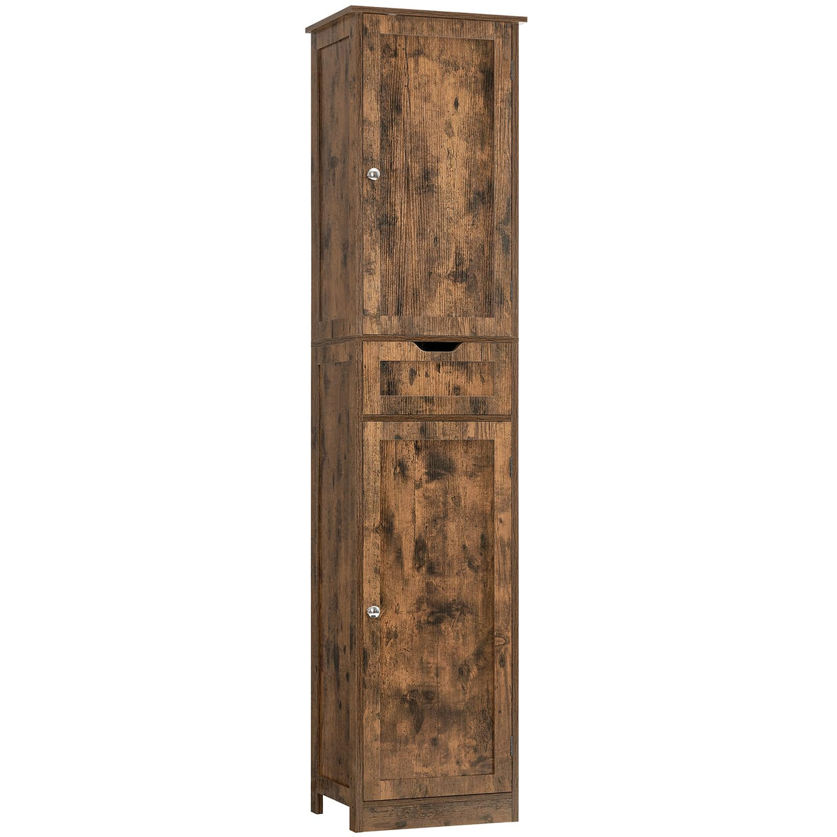 Iwell 66.9" Tall Bathroom Storage Cabinet with 2 Doors & 1 Drawer