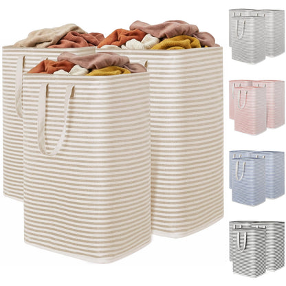Lifewit 80L Large Laundry Baskets, Laundry Hampers Bags, 2 Pack, Grey