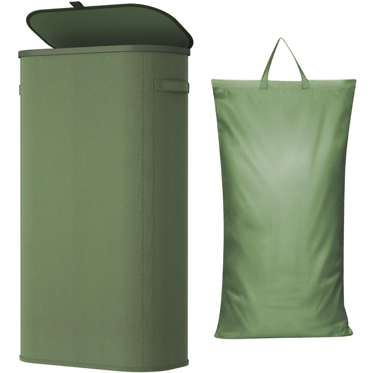 Lifewit 105L Large Laundry Hamper with Lid, Removable Inner Bag, Beige