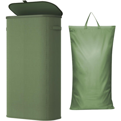 Lifewit 105L Large Laundry Hamper with Lid, Removable Inner Bag, Beige