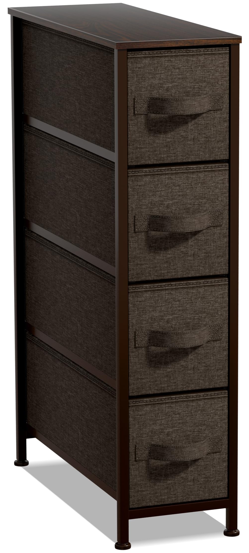 Sorbus 4-Drawer Narrow Dresser for Bedroom (Black/Charcoal)