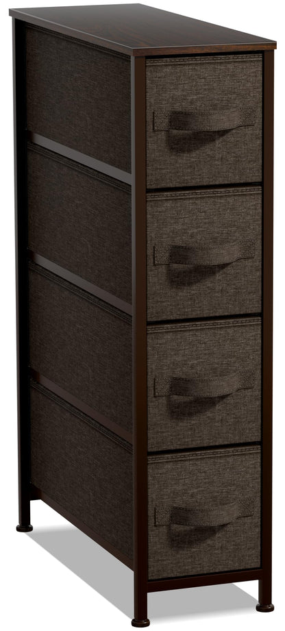 Sorbus 4-Drawer Narrow Dresser for Bedroom (Black/Charcoal)