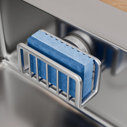 TAILI Sponge Holder for Kitchen Sink with Strong Suction Cup-Silver
