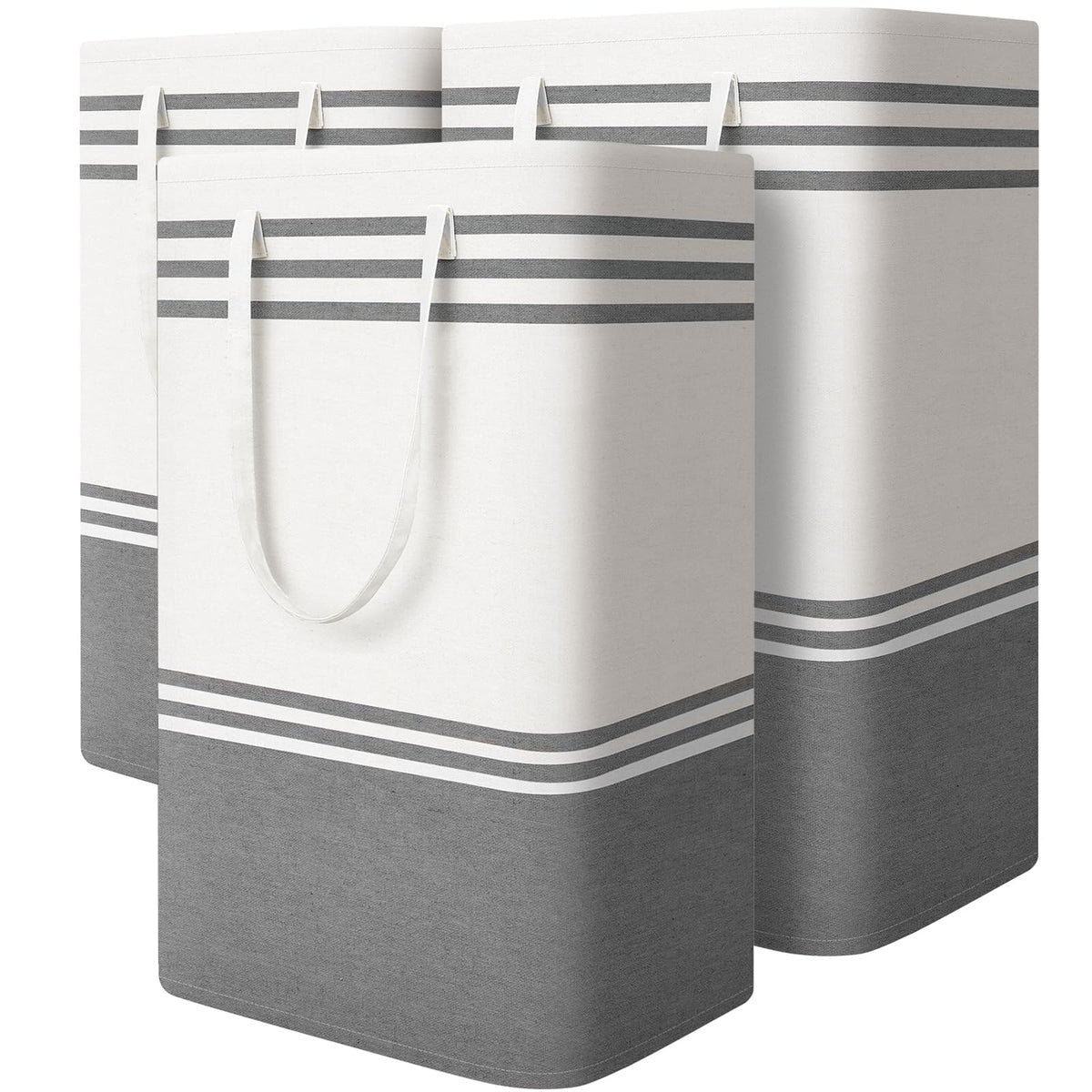 2 Pack Large Laundry Baskets, Laundry Hampers for Dorm, Bathroom, Room 75L