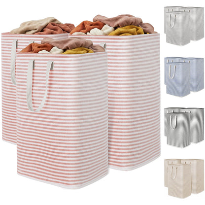 Lifewit 75L Large Laundry Baskets, Laundry Hampers Bags, 2 Pack, Grey