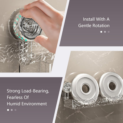 Corrugated Suction Cup Storage Holder,Movable Shower Shelf Suction Cup,Shower Caddy Large Organizer Bathroom,No-Drill Wall Mounted Bathroom Storage Rack Shelf(White)