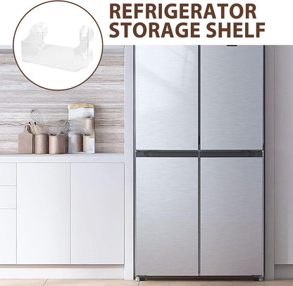 Homoyoyo Clear Suction Rack Refrigerator Shelf Drink Holder for Fridge Beverage Shelf Organizer for Kitchen Storage Adjustable Wall-Mount Display Frame for Beverages 8.07 X 4.52 X 2.75 in
