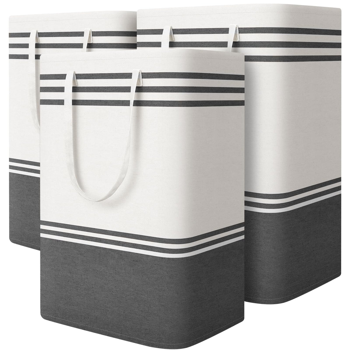 2 Pack Large Laundry Baskets, Laundry Hampers for Dorm, Bathroom, Room 75L