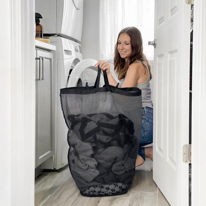 Goodpick 100L Large Rolling Laundry Basket with Wheels and Lid, Black