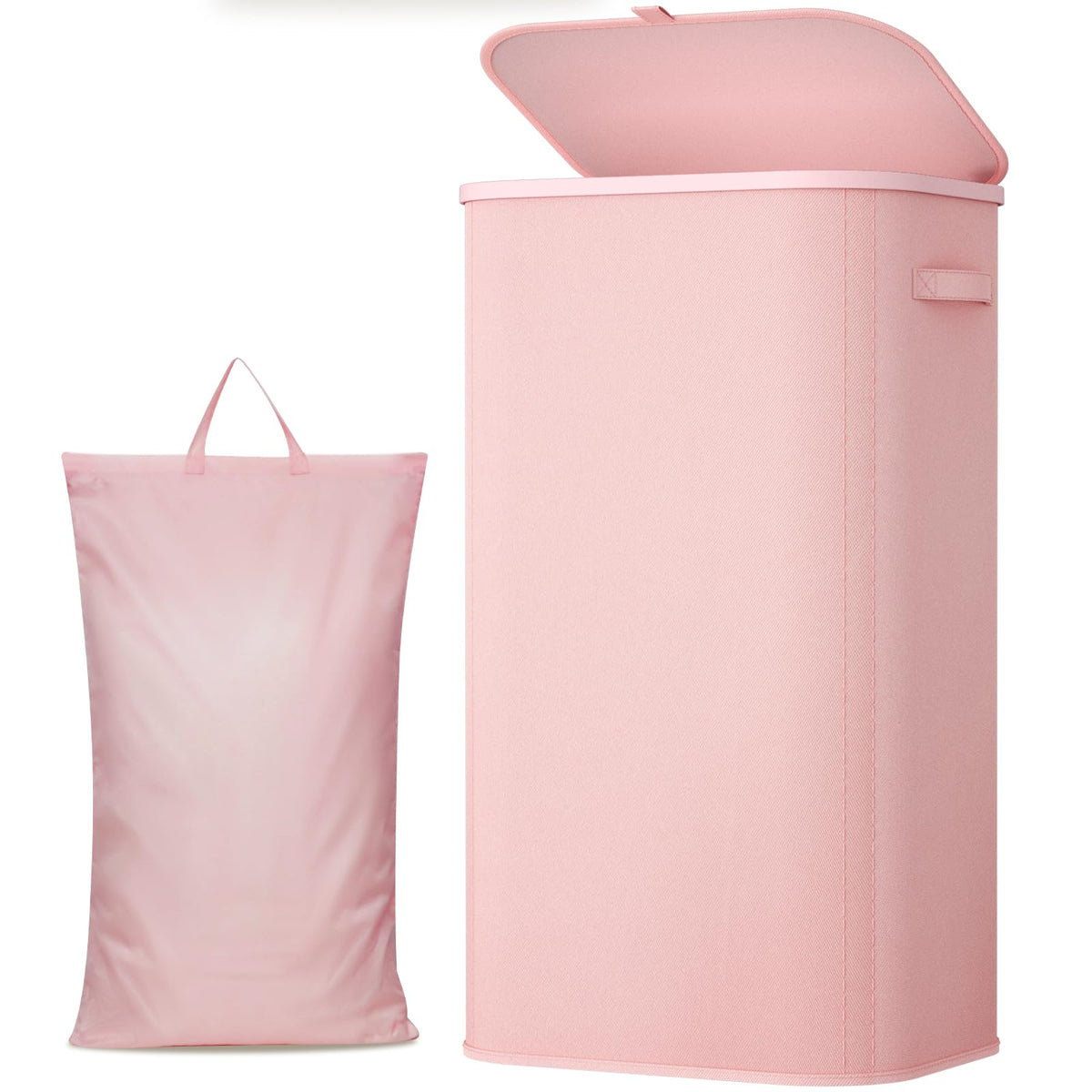 Lifewit 105L Large Laundry Hamper with Lid, Removable Inner Bag, Beige