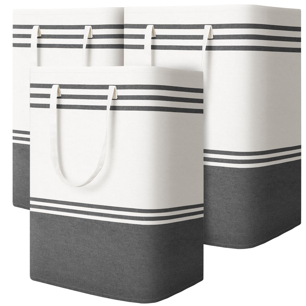 2 Pack Large Laundry Baskets, Laundry Hampers for Dorm, Bathroom, Room 75L