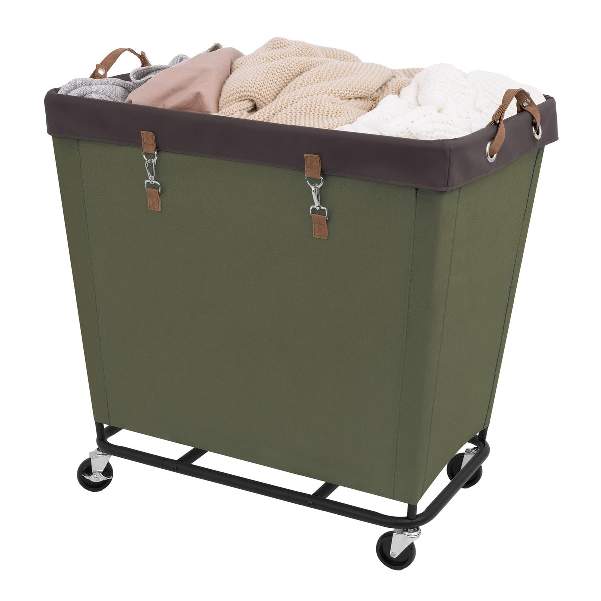 StorageWorks 160L Laundry Basket with Wheels, Rolling Hampers for Clothing