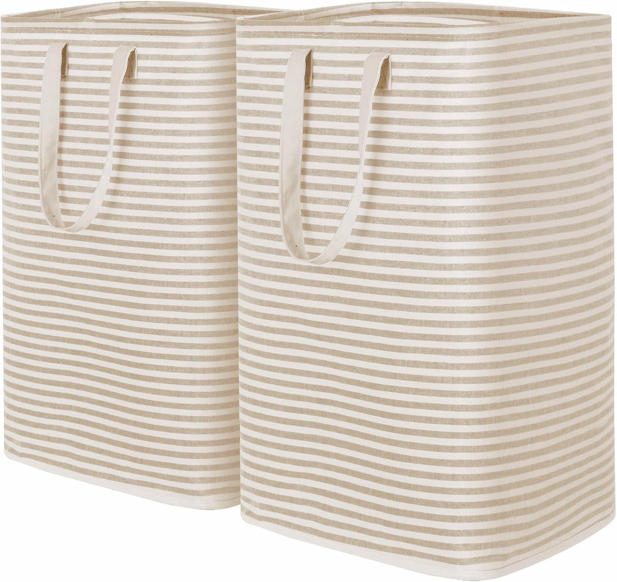 Lifewit 80L Large Laundry Baskets, Laundry Hampers Bags, 2 Pack, Beige