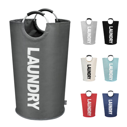 DOKEHOM 90L Large Laundry Basket Bag, Collapsible Tall Hamper, Black