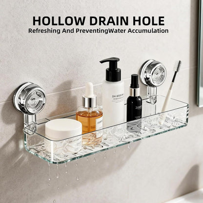 Suction Cup Shower Caddy Corrugated Clear