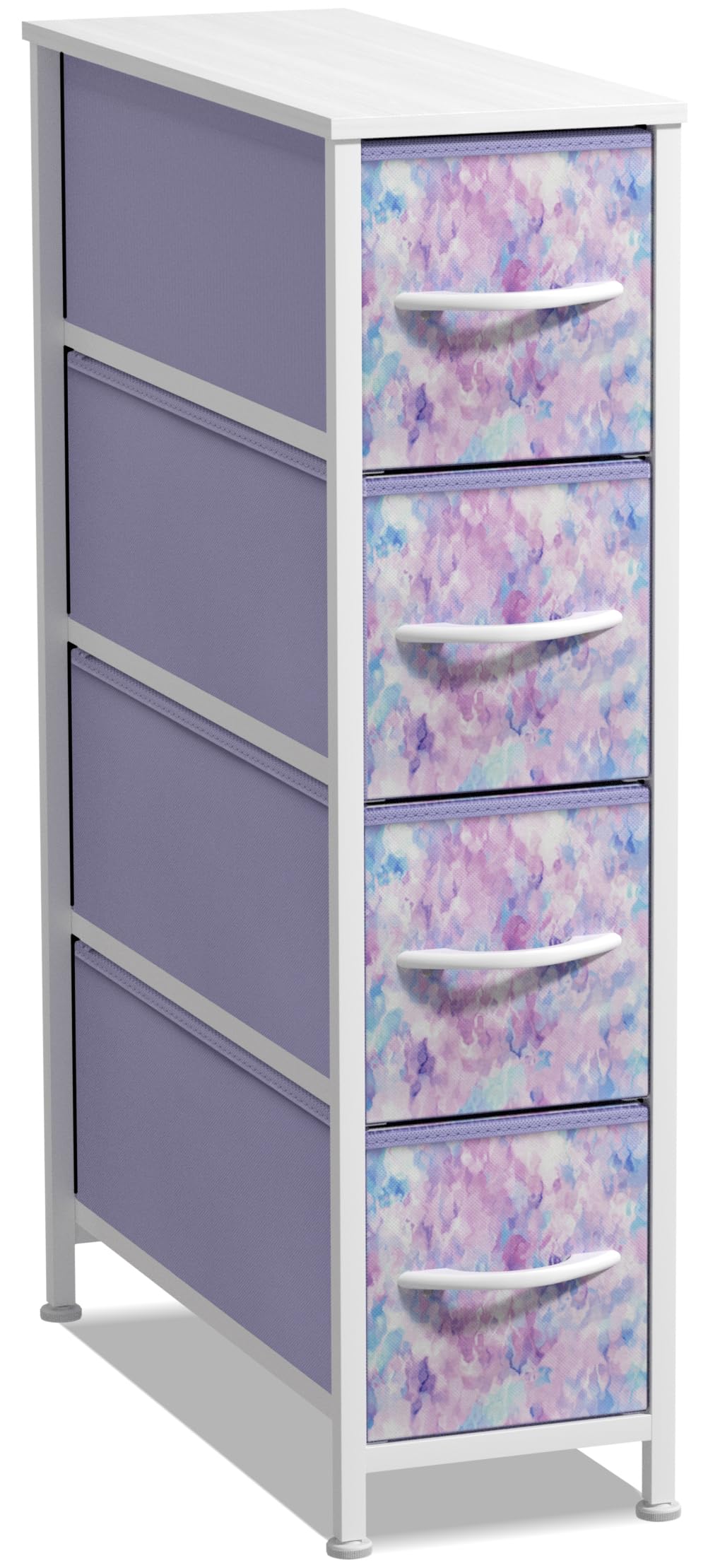 Sorbus 4-Drawer Narrow Dresser for Bedroom (Black/Charcoal)