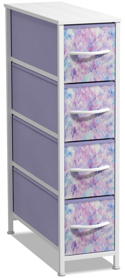 Sorbus 4-Drawer Narrow Dresser for Bedroom (Black/Charcoal)
