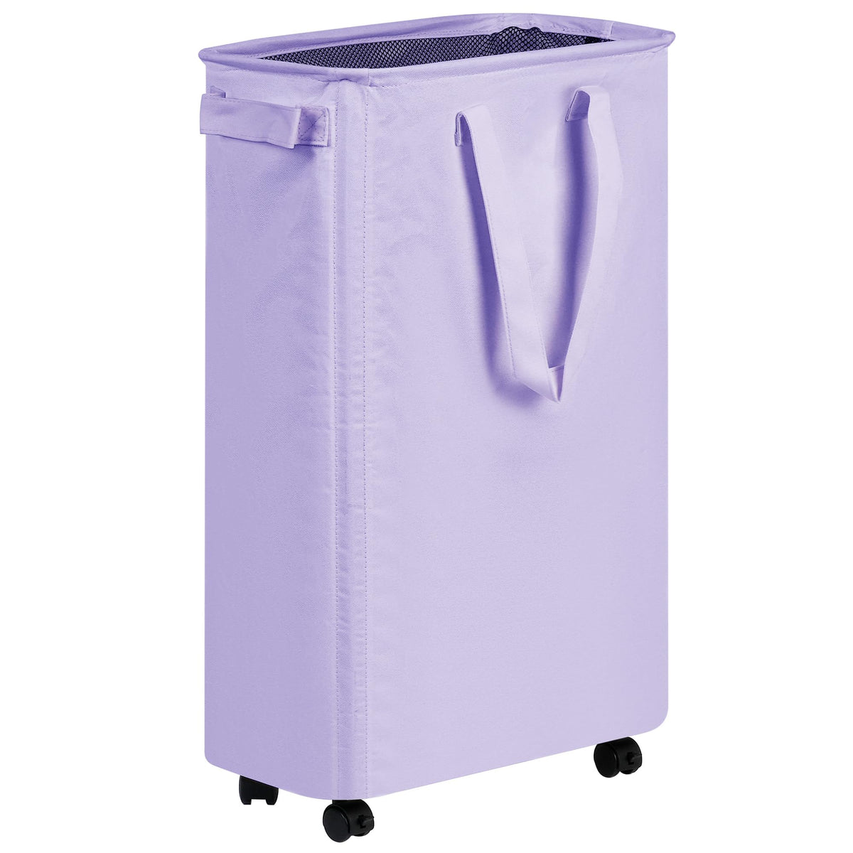 efluky Slim Laundry Hamper with Wheels, Rolling Laundry Basket for Clothes, Small Laundry Basket for Bedroom, Dorm and Laundry Room, 60L Beige