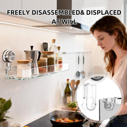 Suction Cup Shower Caddy Corrugated Clear