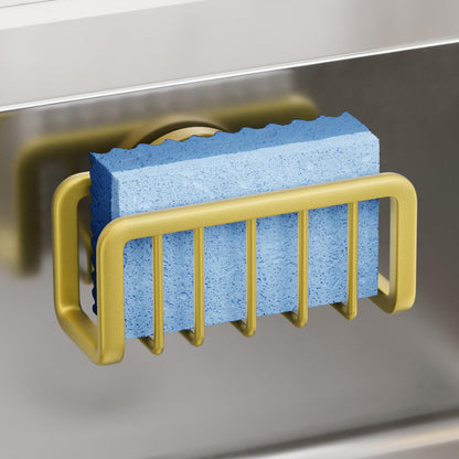 TAILI Sponge Holder for Kitchen Sink with Strong Suction Cup-Silver
