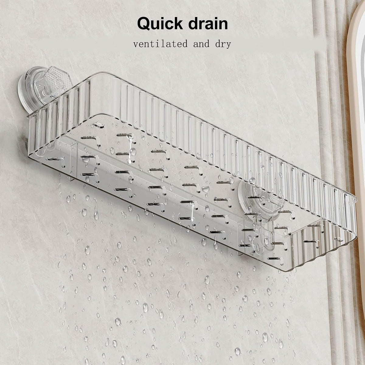 Adhesive Shower Caddy Suction Cup,Bathroom Organizers and Storage Shelves