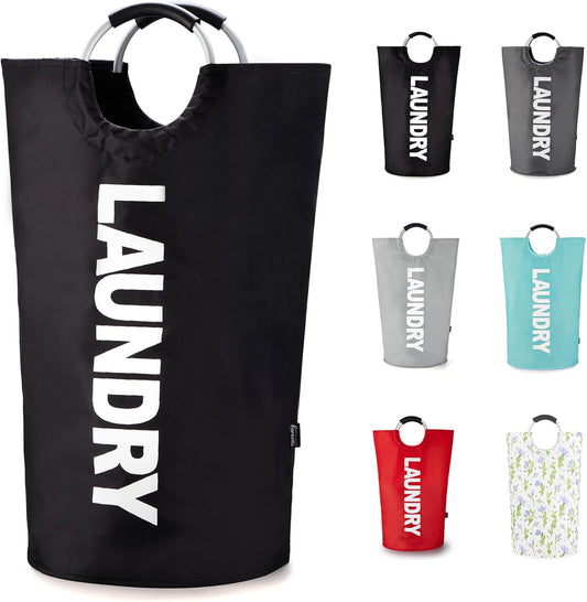 Caroeas Tall Laundry Basket 90L, Large Hamper, Freestanding Laundry Bag