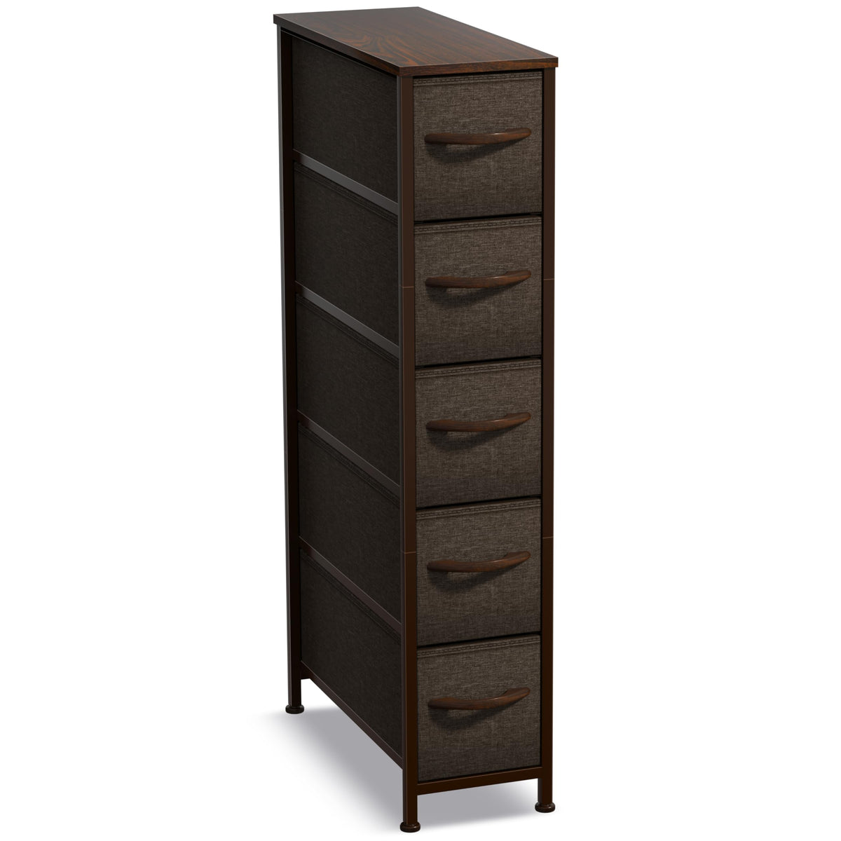 Sorbus 4-Drawer Narrow Dresser for Bedroom (Black/Charcoal)