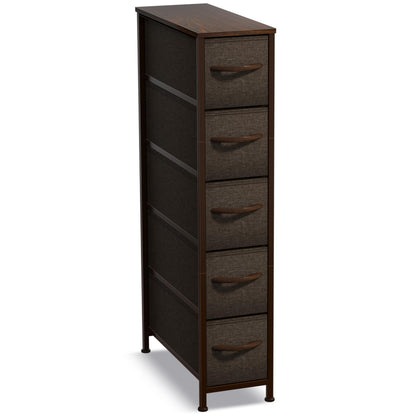 Sorbus 4-Drawer Narrow Dresser for Bedroom (Black/Charcoal)