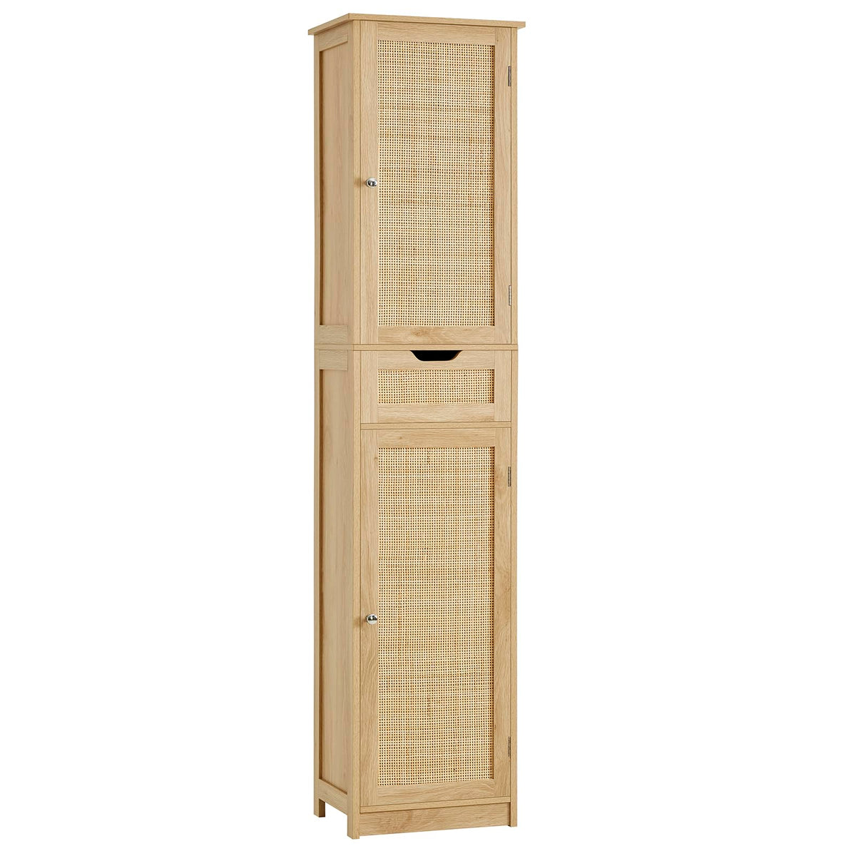 Iwell 66.9" Tall Bathroom Storage Cabinet with 2 Doors & 1 Drawer
