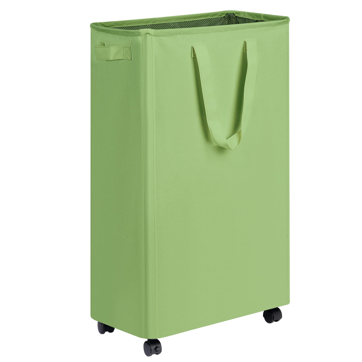 efluky Slim Laundry Hamper with Wheels, Rolling Laundry Basket for Clothes, Small Laundry Basket for Bedroom, Dorm and Laundry Room, 60L Beige