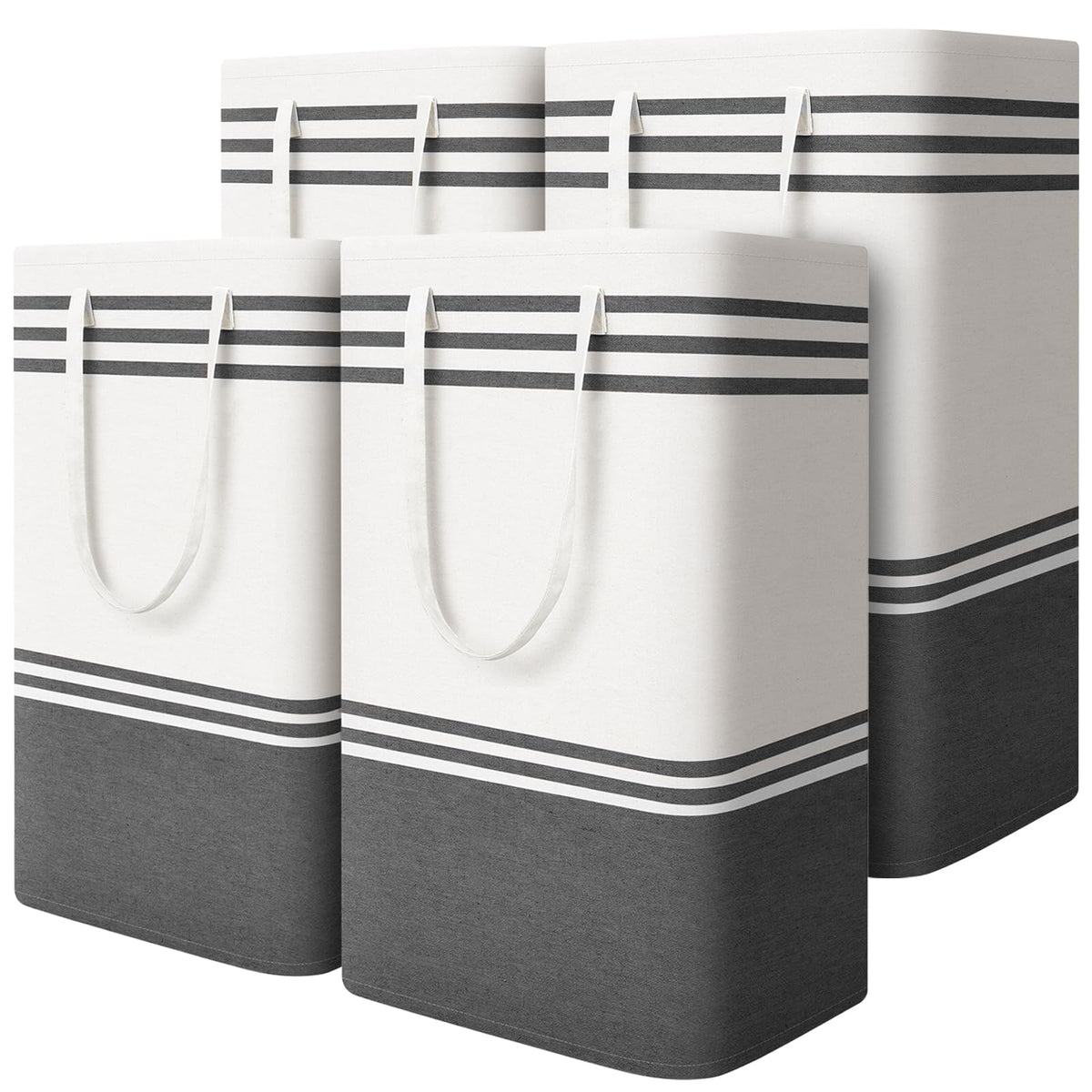 2 Pack Large Laundry Baskets, Laundry Hampers for Dorm, Bathroom, Room 75L