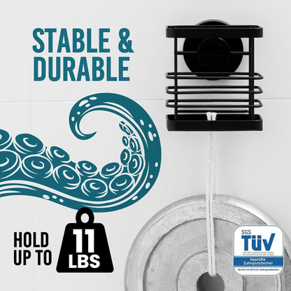 TAILI Patented Suction Cup Toothbrush Holders for Bathrooms, Black