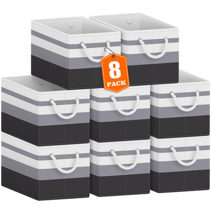 Fab totes Storage Bins Foldable Storage Baskets with Rope Handles