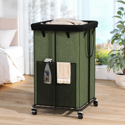 Laundry Hamper with Wheels, 150L Rolling Laundry Basket with Bag & Handles