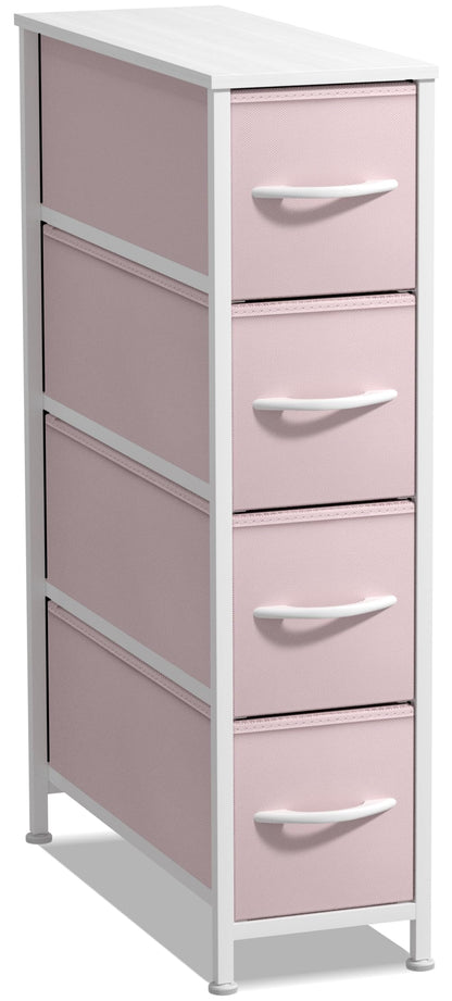 Sorbus 4-Drawer Narrow Dresser for Bedroom (Black/Charcoal)