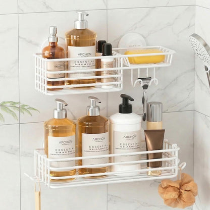 LEVERLOC Shower Caddy Suction Cup, 3 Pack Heavy Duty Bathroom Organizer