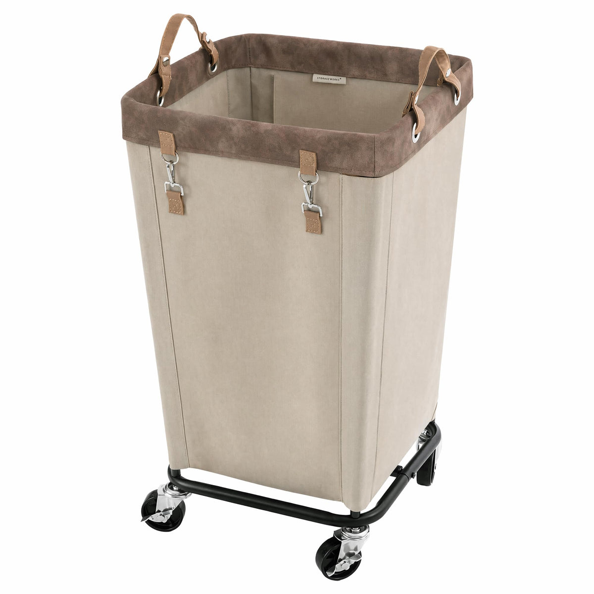 StorageWorks 160L Laundry Basket with Wheels, Rolling Hampers for Clothing