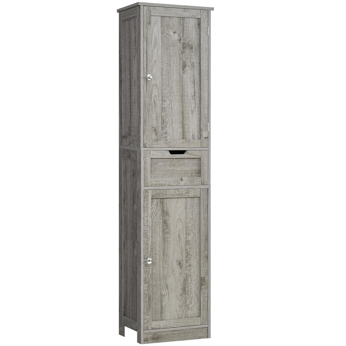Iwell 66.9" Tall Bathroom Storage Cabinet with 2 Doors & 1 Drawer