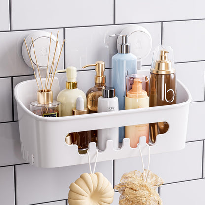 TAILI Shower Caddy Suction Cup Bathroom Organizer Shelves Frosted Clear 2pack