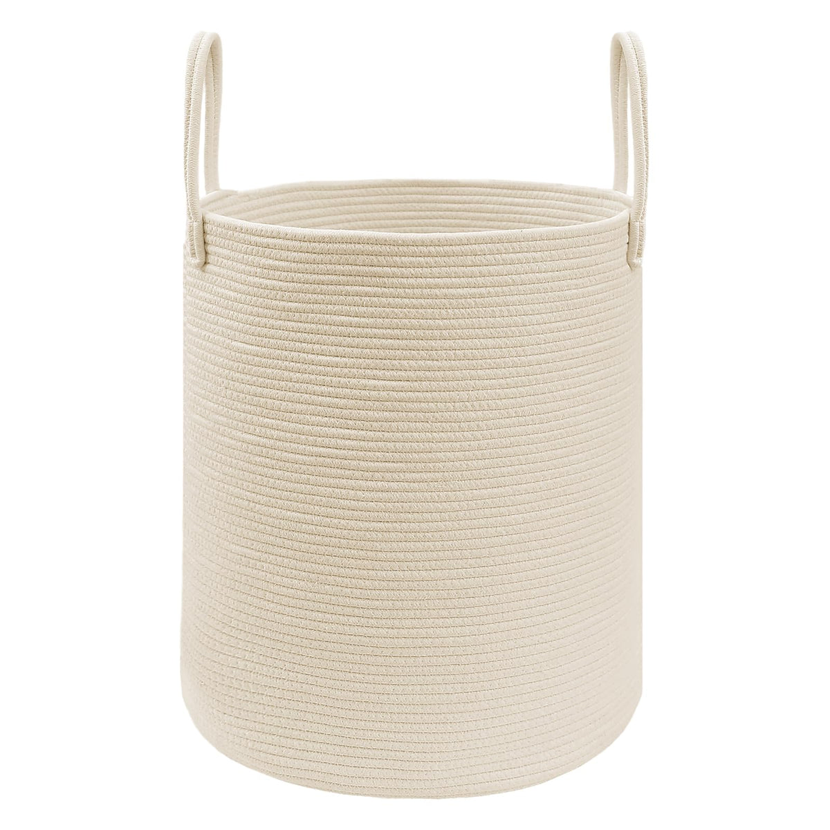 JMvicyroam 60L Cotton Rope Laundry Basket Hamper, Brown