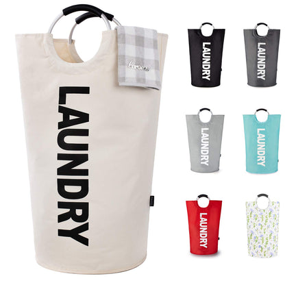 Caroeas Tall Laundry Basket 90L, Large Hamper, Freestanding Laundry Bag