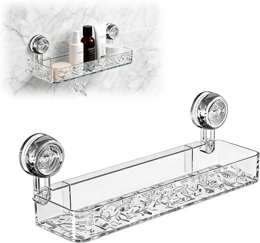 Suction Cup Shower Caddy Corrugated Clear