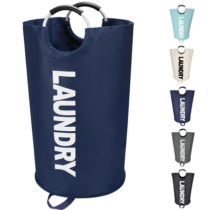 Maxsilan 90L Large Laundry Basket Bag, Collapsible Tall Hamper, Black