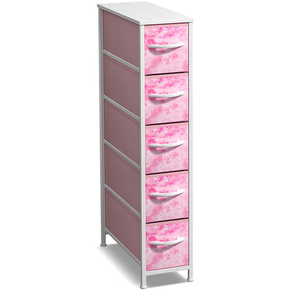 Sorbus 4-Drawer Narrow Dresser for Bedroom (Black/Charcoal)