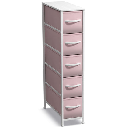 Sorbus 4-Drawer Narrow Dresser for Bedroom (Black/Charcoal)