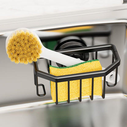 TAILI Sponge Holder for Kitchen Sink with Strong Suction Cup-Silver