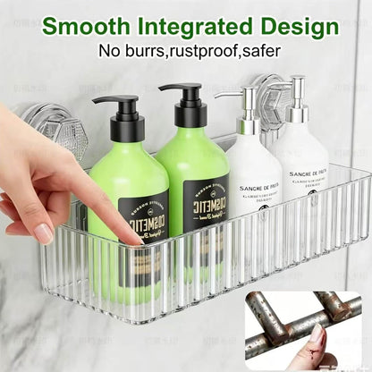 Adhesive Shower Caddy Suction Cup,Bathroom Organizers and Storage Shelves