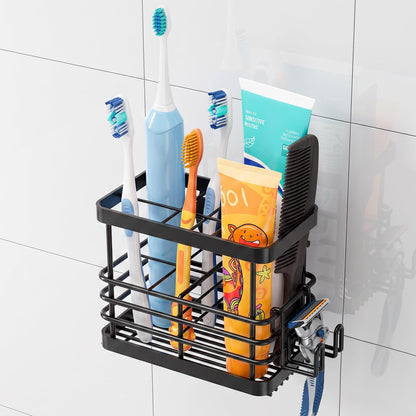 TAILI Patented Suction Cup Toothbrush Holders for Bathrooms, Black
