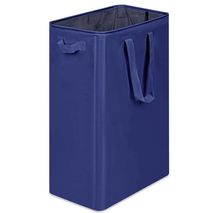 efluky Slim Laundry Basket, Narrow Laundry Hamper with Handles, Collapsible Dirty Clothes Hamper, Tall Laundry Bin for Laundry Room, Dorm and Bedroom, 12.7 Gallons(48L) Beige